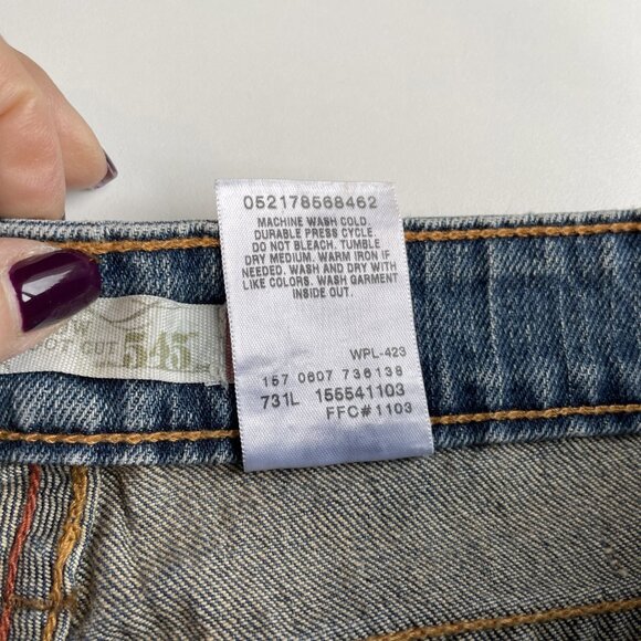 Vintage Y2K Levi’s 545 Jeans Women’s 14M Low Rise Boot Cut Denim Jeans Stretch - Picture 9 of 14